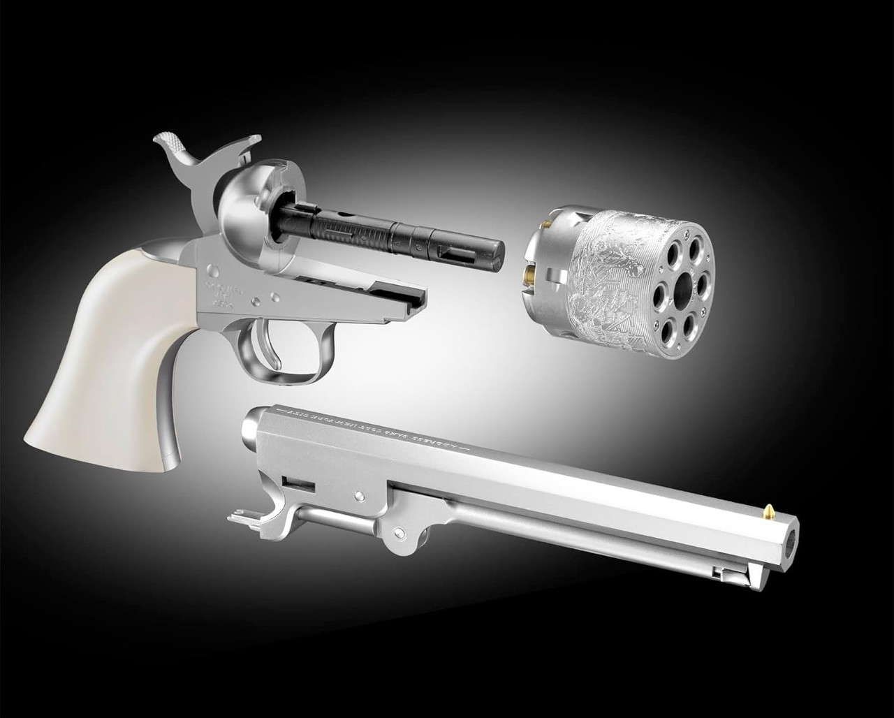 Tokyo Marui Air Revolver PRO No. 7 M1851 NAVY Silver Model