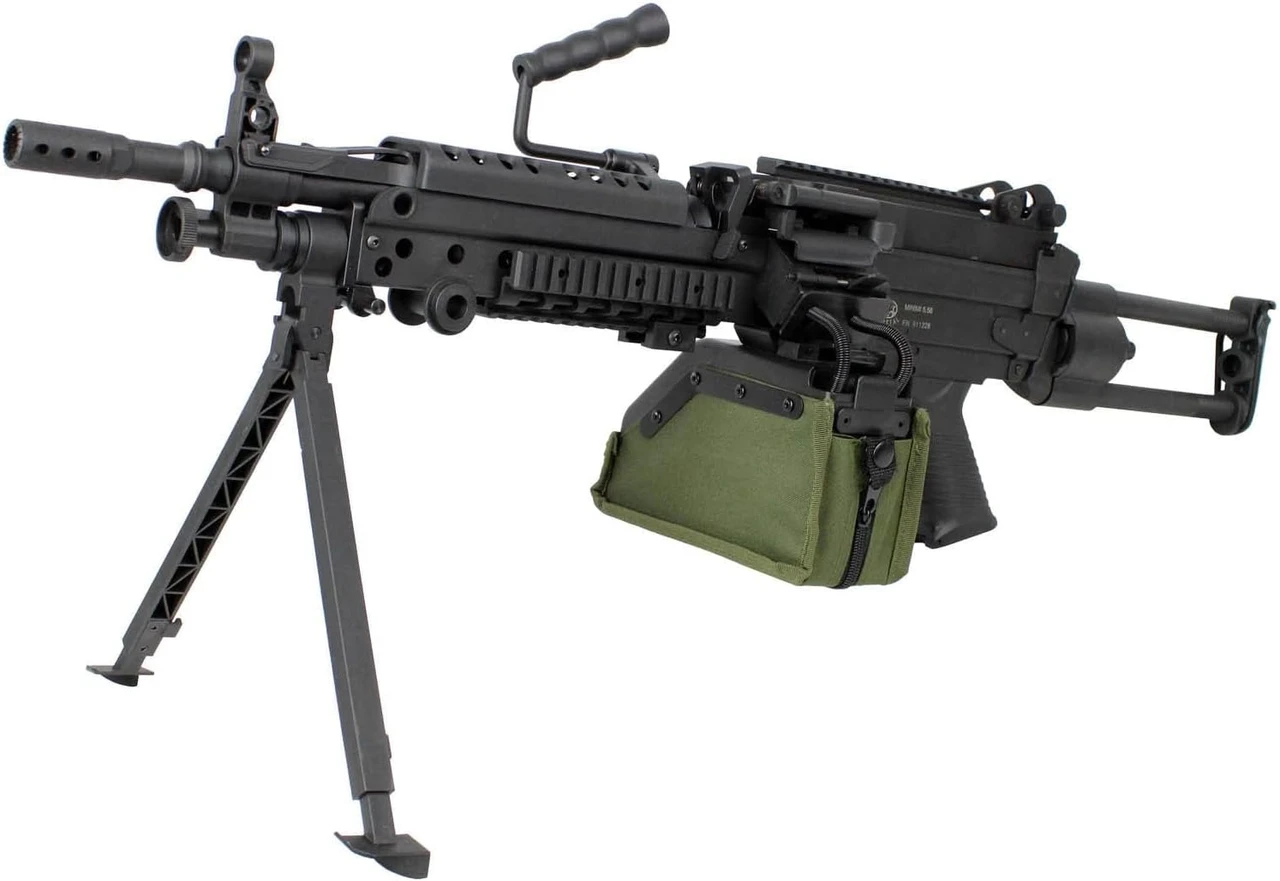 S&T M249 PARA BK Sportline AEG - Box Magazine Version (FN Markings) [M249 TAN Gun Case Set]