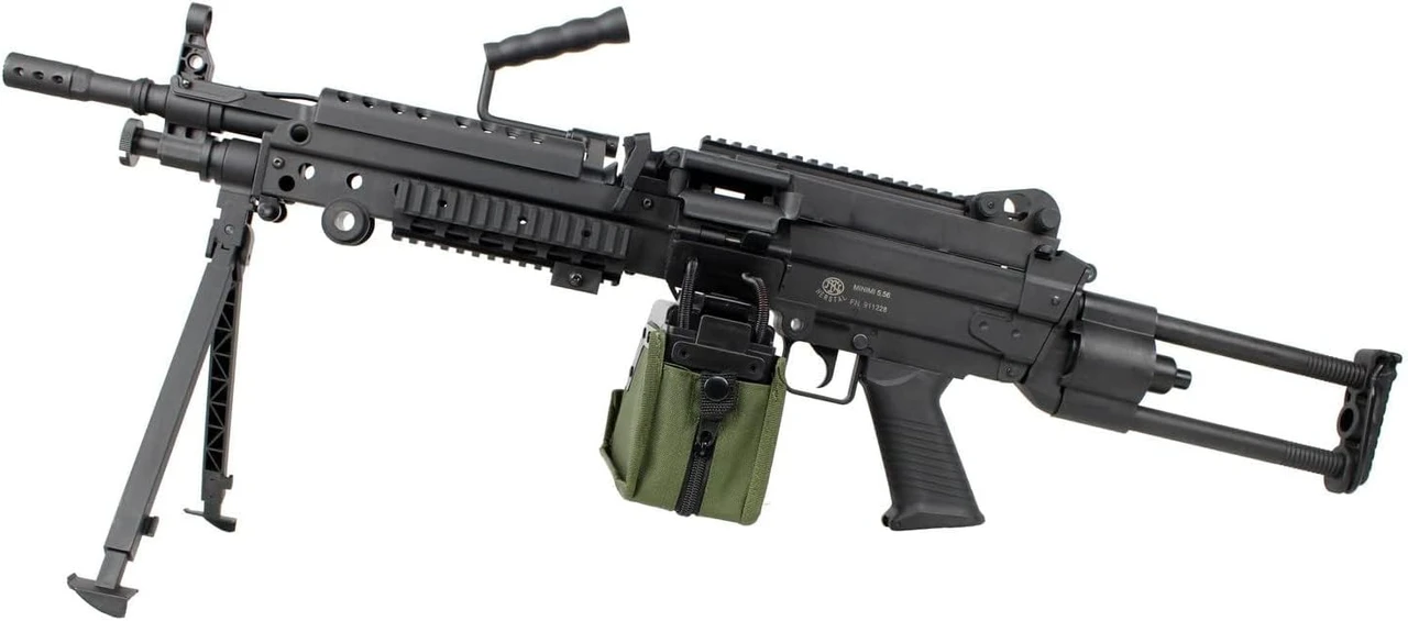 S&T M249 PARA BK Sportline AEG - Box Magazine Version (FN Markings) [M249 TAN Gun Case Set]