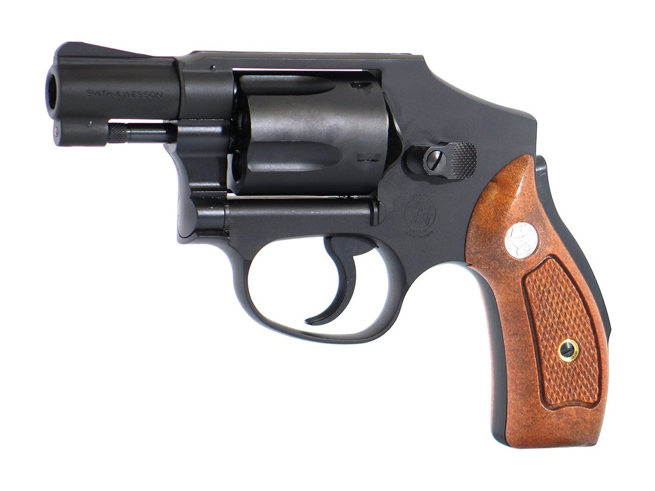 Muzzle left of Tanaka S&W M40 2 inches Centennial HW Gas revolver Airsoft Gun