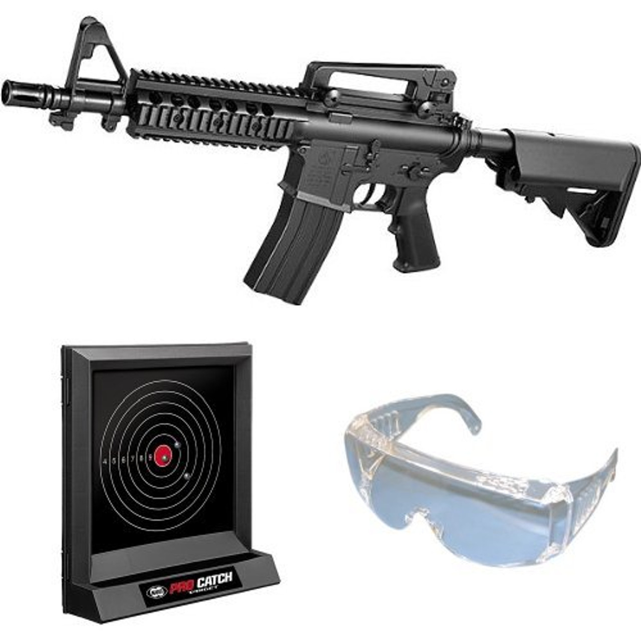 Tokyo Marui M4 CQB Airsoft Electric rifle gun Light Pro + Goggles