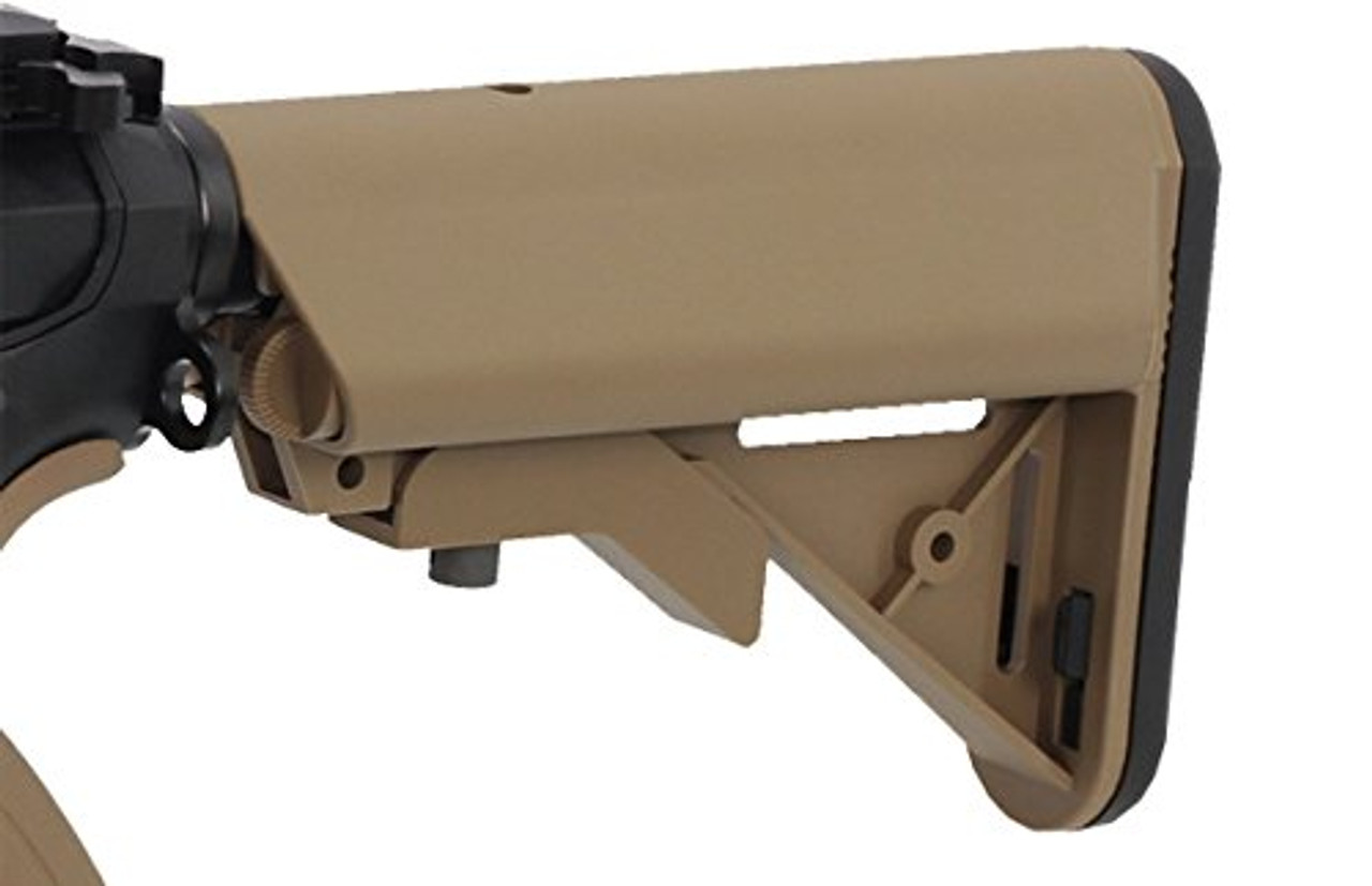 Stock of G&G ARMAMENT CM16 Raider 2.0 Desert Tan Airsoft electric rifle gun 