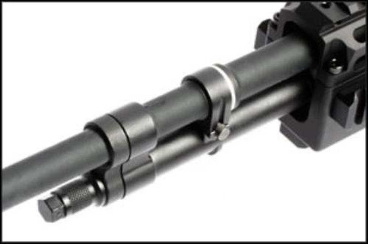 Muzzle of  G&G ARMAMENT GR14 EBR Long black Airsoft electric rifle gun
