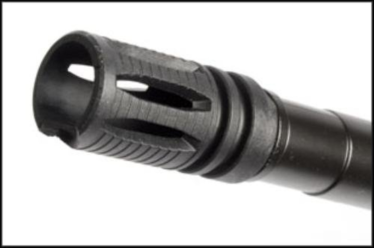 Muzzle of G&G ARMAMENT CM16 R8-L desert Airsoft electric rifle gun