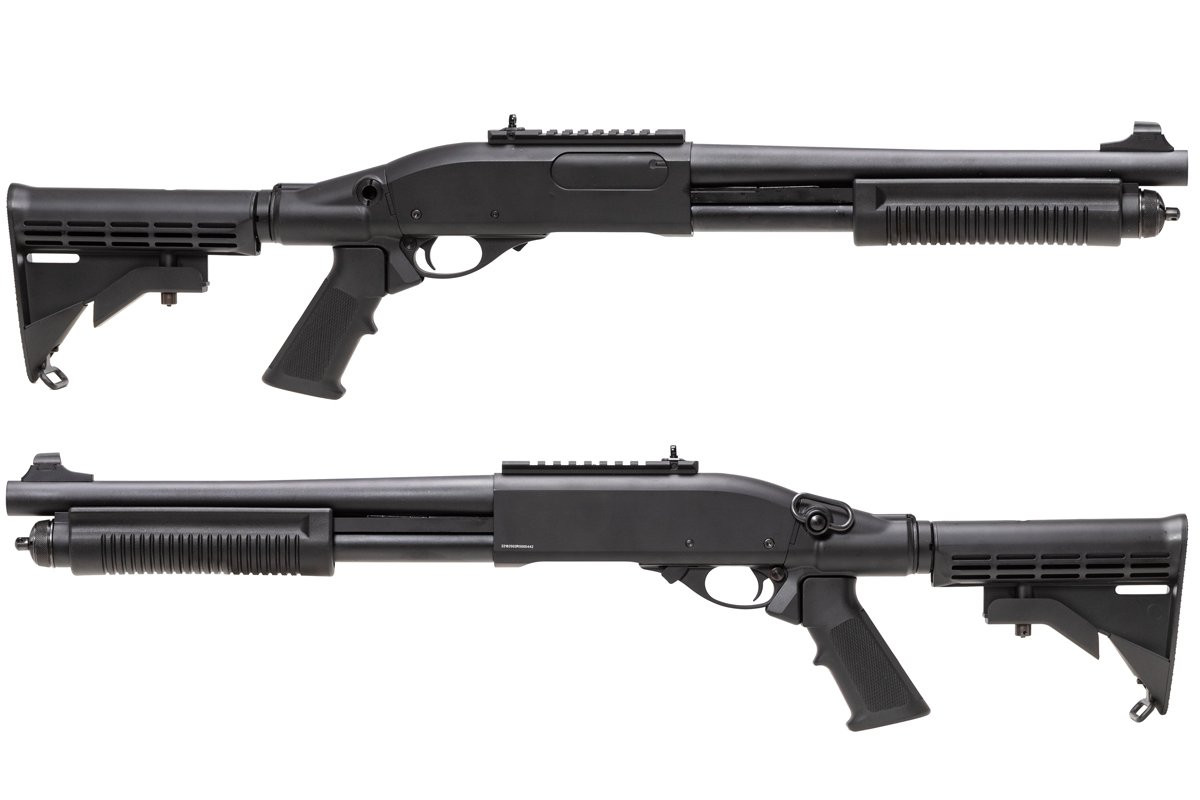 Golden Eagle M870 Tactical Breacher Airsoft Gas Shotgun With Sticker