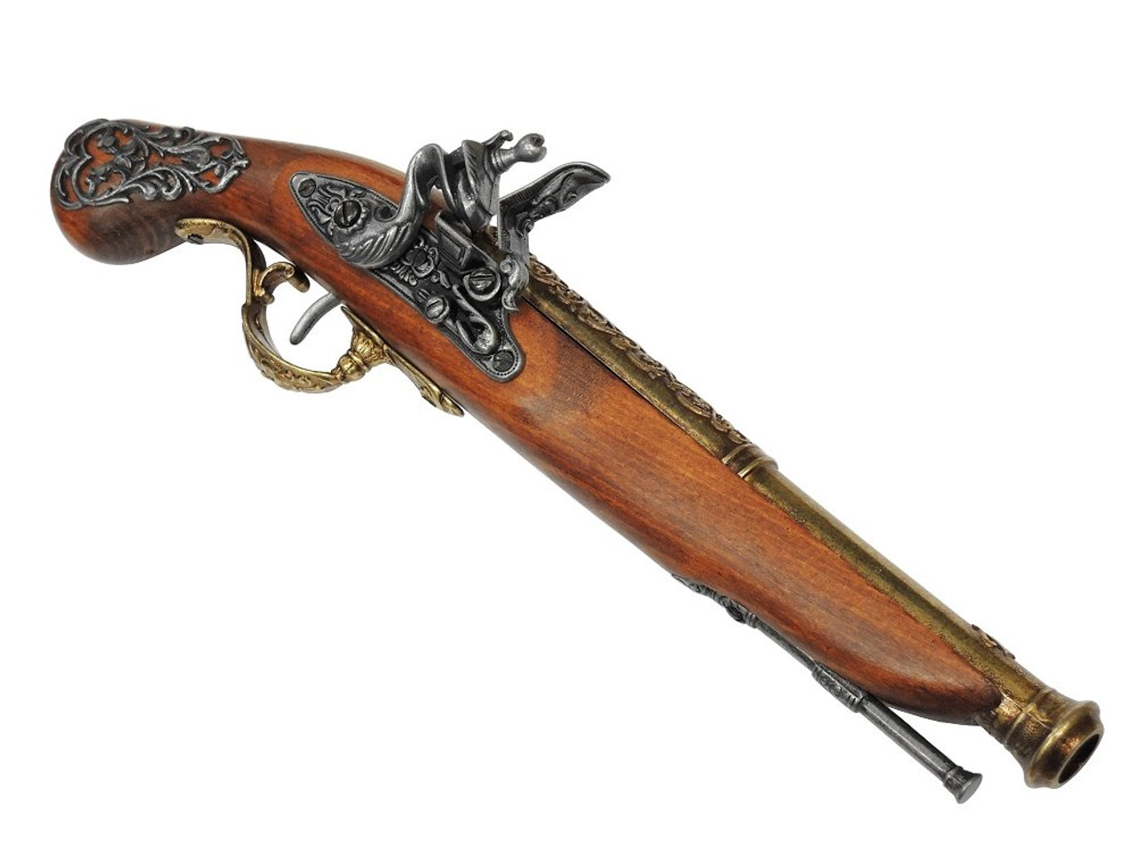 Right side of DENIX 2-1196/L Flintlock Dueling Model Guns