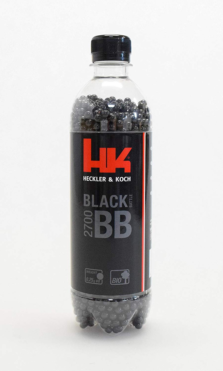 H&K Bio BB bullet Black 0.25g 2700 shots X 20 set - Airsoft Shop Japan