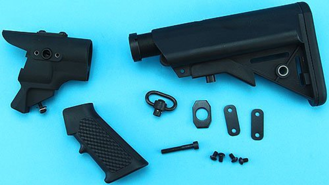 G&P set of Pistol Grip & LMT Stock Set black for Maruzen CA870