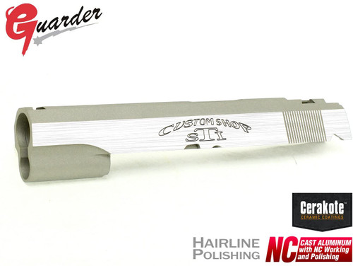 GUARDER High Capa Tokyo Marui Hi-CAPA 5.1 CNC Aluminum Slide (STI / Cerakote Silver Polish) CAPA-25C (C)