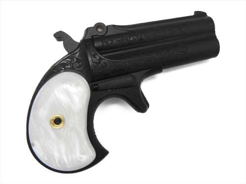 CAW Double Derringer Remington Engraving with Pearl Grip Mule F.C.SP. Ignition Model Gun