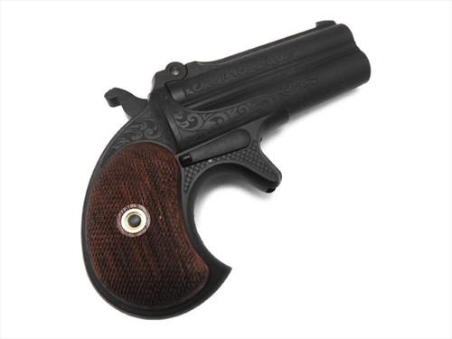 CAW Double Derringer Remington Engraving with Wooden Grip Mule F.C.SP. Ignition Model Gun