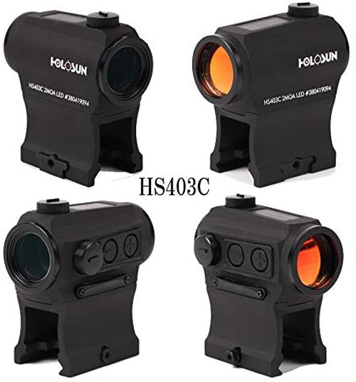 HOLOSUN HS403 T1 Dot Sight Red LED 2MOA (FDE)