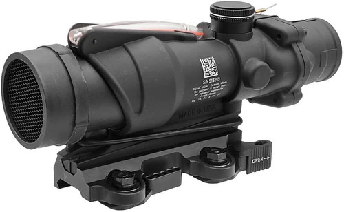Trijicon TA31B ACOG 4 Magnification Rifle Scope & LT100 QD Mount Set Sight Replica (U.S. Military Model/Fixed Magnification/Equipped with Focusing Tube (Red)) Replica Black 
