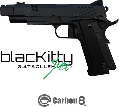 Carbon8 Black Kitty HELLCAT 4.3 Custom Model CO2 Blowback with Barrel Comp CB14 Airsoft gun