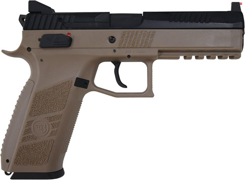 Carbon8 CZ P09 TAN CO2 Blowback Airsoft Handgun with New Chamber (CB07N)