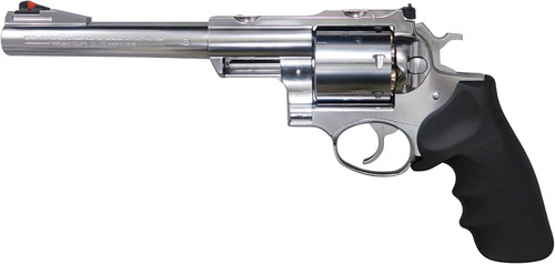 Marushin Super Redhawk 7.5-inch .454 Casull-type Silver ABS Gas Revolver with Hogue-type Grip, Real X Cartridge
