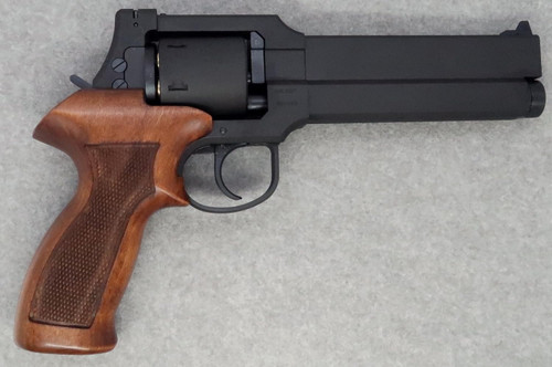 Marushin K.K. Mateba 6-inch Black Heavy Weight Gas Revolver with Wooden Grips and New Gasket X Cartridge, Part Number 122507