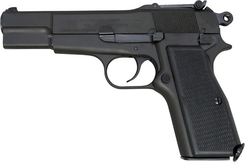 Marushin K.K. Hi-Power Military: Black Heavyweight (HW) with Plastic Grips X-PFC Model Gun (Fully Assembled / Firing Type)  022616