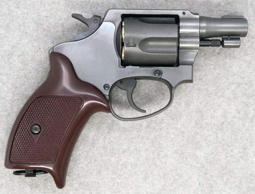 Marushin K.K. Police Revolver, 51mm barrel, Excellent Heavyweight, Plastic Grip, New Packing X-Cartridge, Gas Revolver, 042615