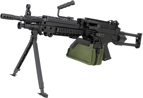 S&T M249 PARA BK Sportline AEG - Box Magazine Version (FN Markings) [M249 TAN Gun Case Set]