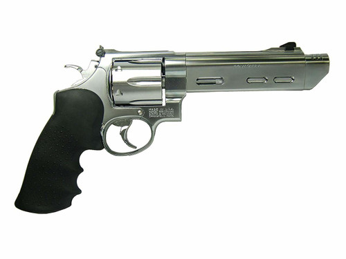 Muzzle right of Tanaka S&W M629 Performance Center 5 inch V-comp stainless steel version 3 Gas revolver Airsoft gun