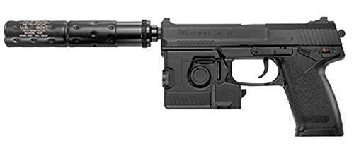 Muzzle left of Tokyo Marui No. 13 SOCOM Mk23 fixed slide Airsoft Gas gun 