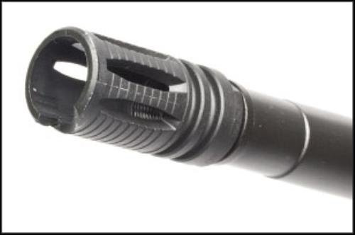 Muzzle of G&G ARMAMENT CM16 Carbine black Airsoft electric rifle gun 