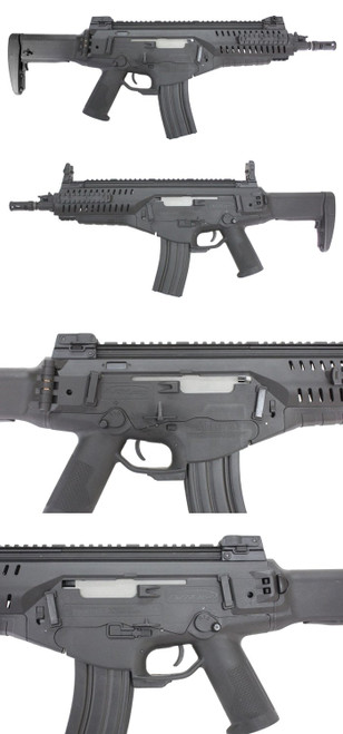 Left and right side of S&T Beretta ARX 160 CQB black Airsoft electric blowback gun