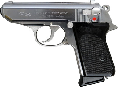 WALTHER PPK プラスチックモデルガン スーパーレアルシリーズ Marushin Walther PPK Silver ABS Model Gun Finished Firing Type