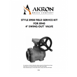 Akron Brass 4-inch swing-out valve field service kit with composite ball and seals