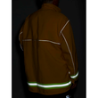 Lakeland Wildland Fire Coat reflective trim in low light