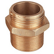 Red Head Brass Double Male Threaded Brass Hex Adapter