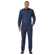 workrite mens non fr 100 percent cotton classic long sleeve fire chief shirt with model full view