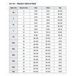 Sizing Workrite Women's Classic Long Sleeve Fire Chief Shirt size chart