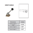 Elkhart Brass Direct Handle (D1F) Dimensions