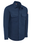 Workrite Bulwark FR Flex Knit Button Down Shirt Navy - 2