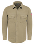 Workrite Bulwark FR Flex Knit Button Down Shirt Khaki