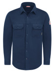 Workrite Bulwark FR Flex Knit Button Down Shirt Navy