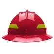 Bullard Full Brim Wildland Helmet - Back Red