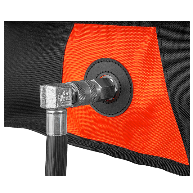 firefighter water backpack pump with Cordura construction and adjustable spray nozzle