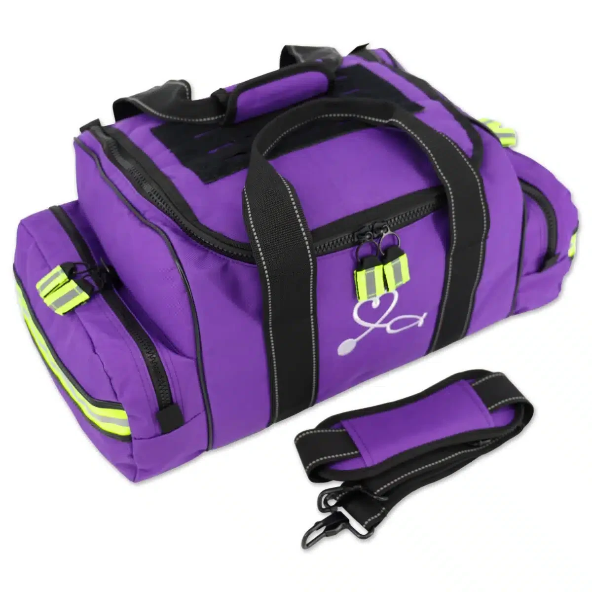 Lightning X Large EMT First Responder Bag w/ Customizable Foam Dividers, Elastic Loops & Triple Trim Reflective