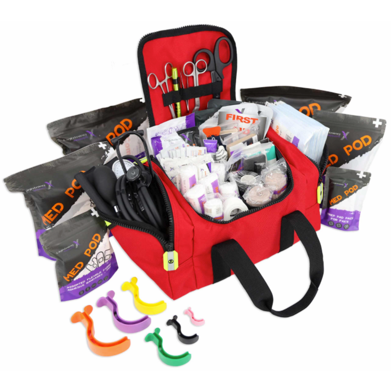 Lightning X Compact First Responder Stocked EMT Bag w/ Fill Kit B