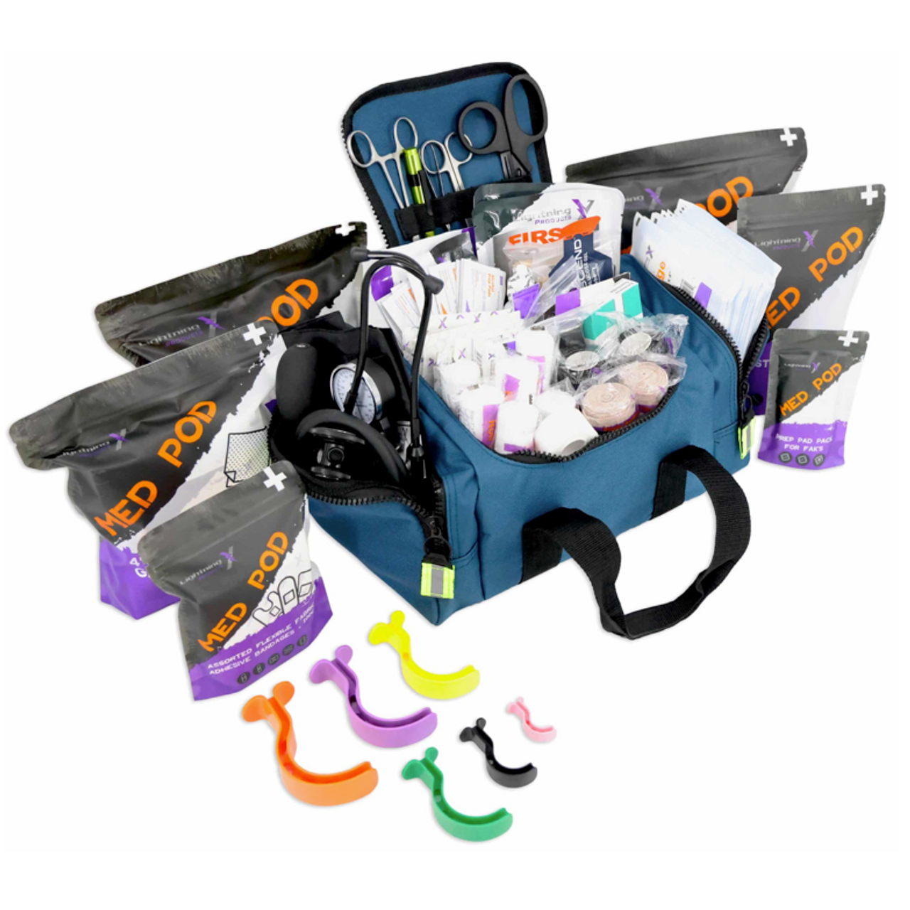 Lightning X Compact First Responder Stocked EMT Bag w/ Fill Kit B