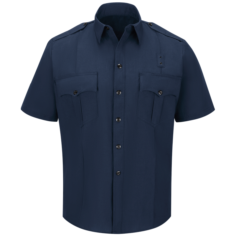 Workrite Men's Classic Short Sleeve Fire Officer Shirt - Navy