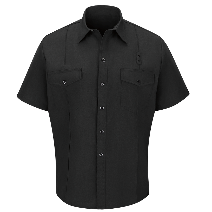 Workrite Men's Classic Short Sleeve Firefighter Shirt - Black 