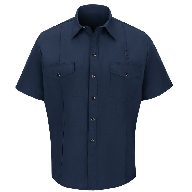 Workrite Men's Classic Short Sleeve Firefighter Shirt - Navy