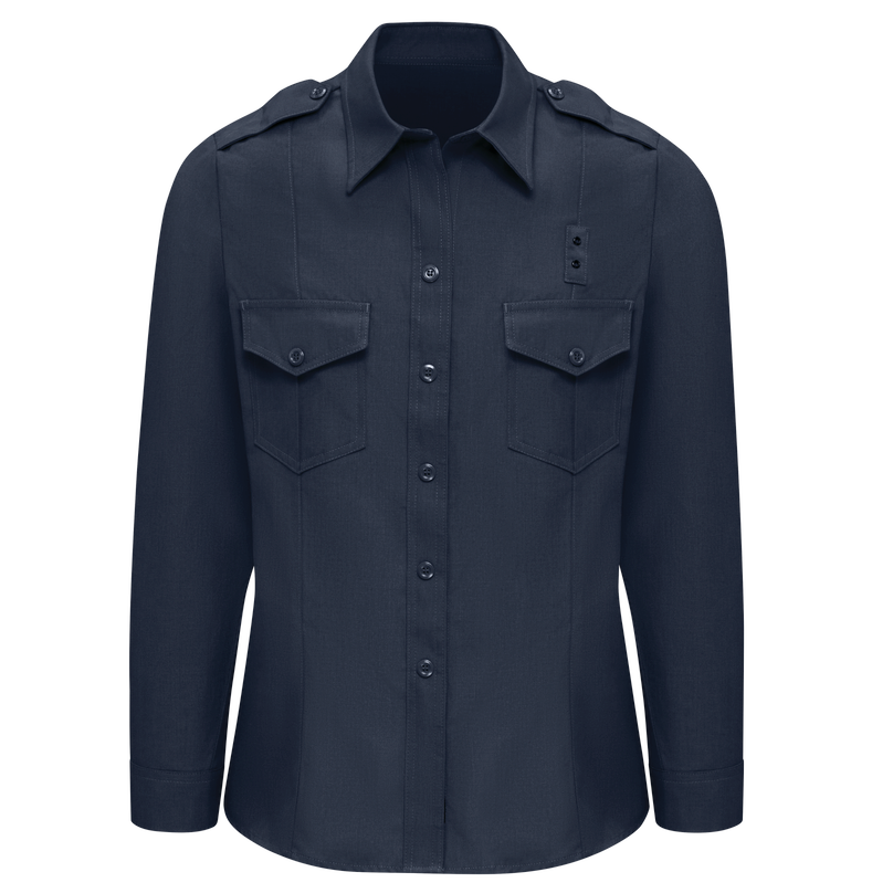 Workrite Women's Classic Long Sleeve Fire Chief Shirt - Midnight Navy