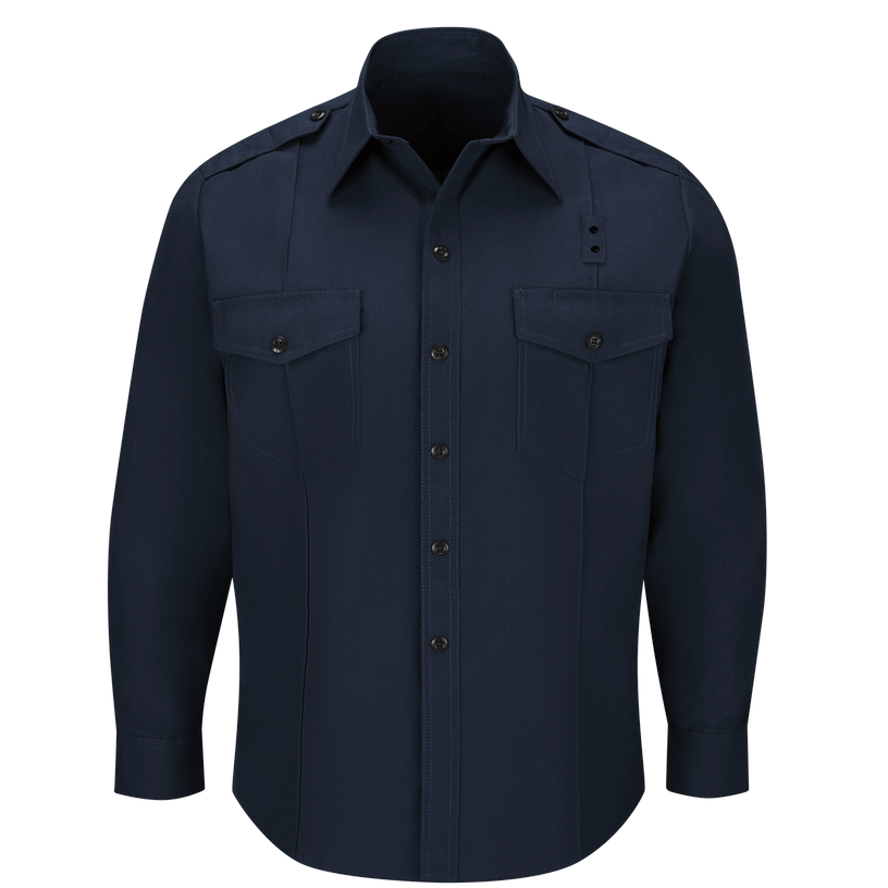 Workrite Men's Classic Long Sleeve Fire Chief Shirt - Midnight Navy