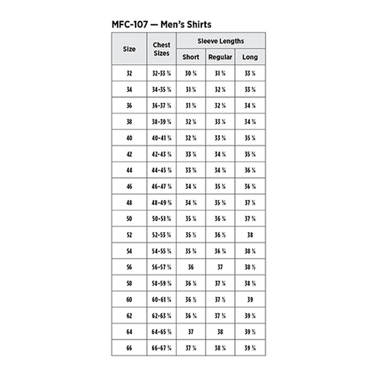 Sizing Workrite Men's Classic Long Sleeve Western Firefighter Shirt