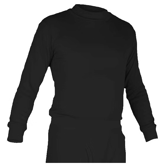 Majestic Fitted Fit Long Sleeve, Mock Neck -C6 MAX BLACK